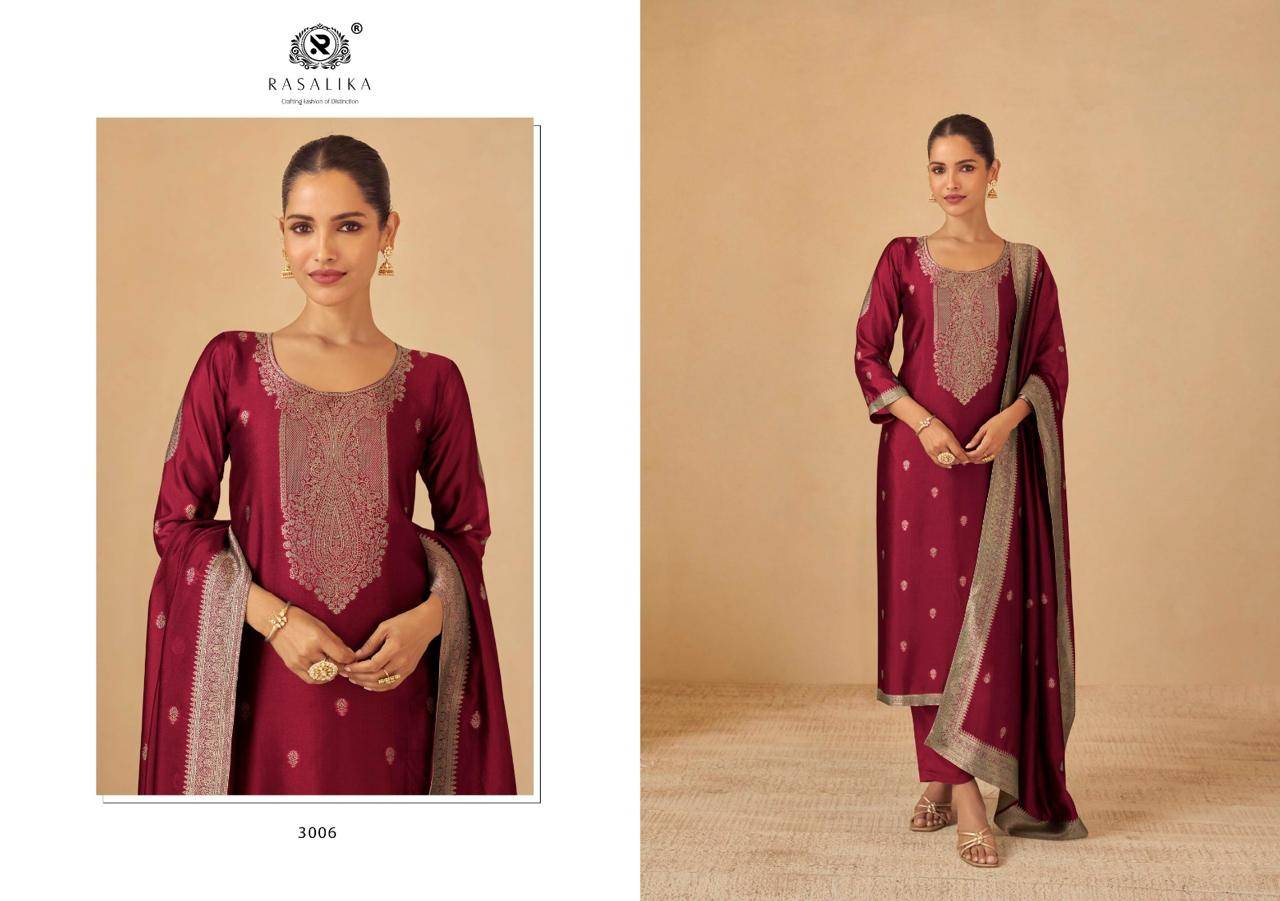 MUMTAZ By RASALIKA 3004 To 3008 Series Beautiful Fancy Colorful Stylish Party Wear & Occasional Wear VISCOSE SILK Dresses At Wholesale Price